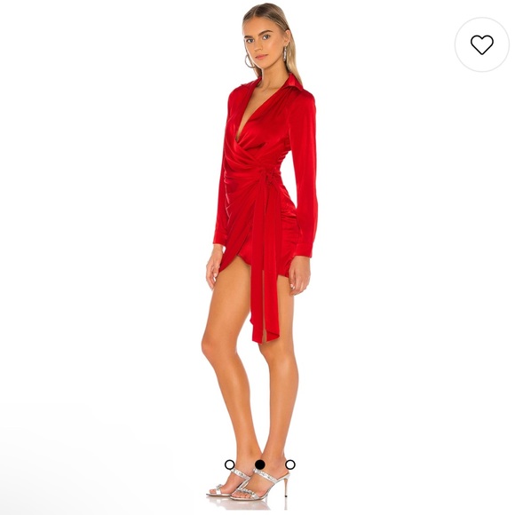 Dresses & Skirts - Sophie Draped Mini Dress in Red